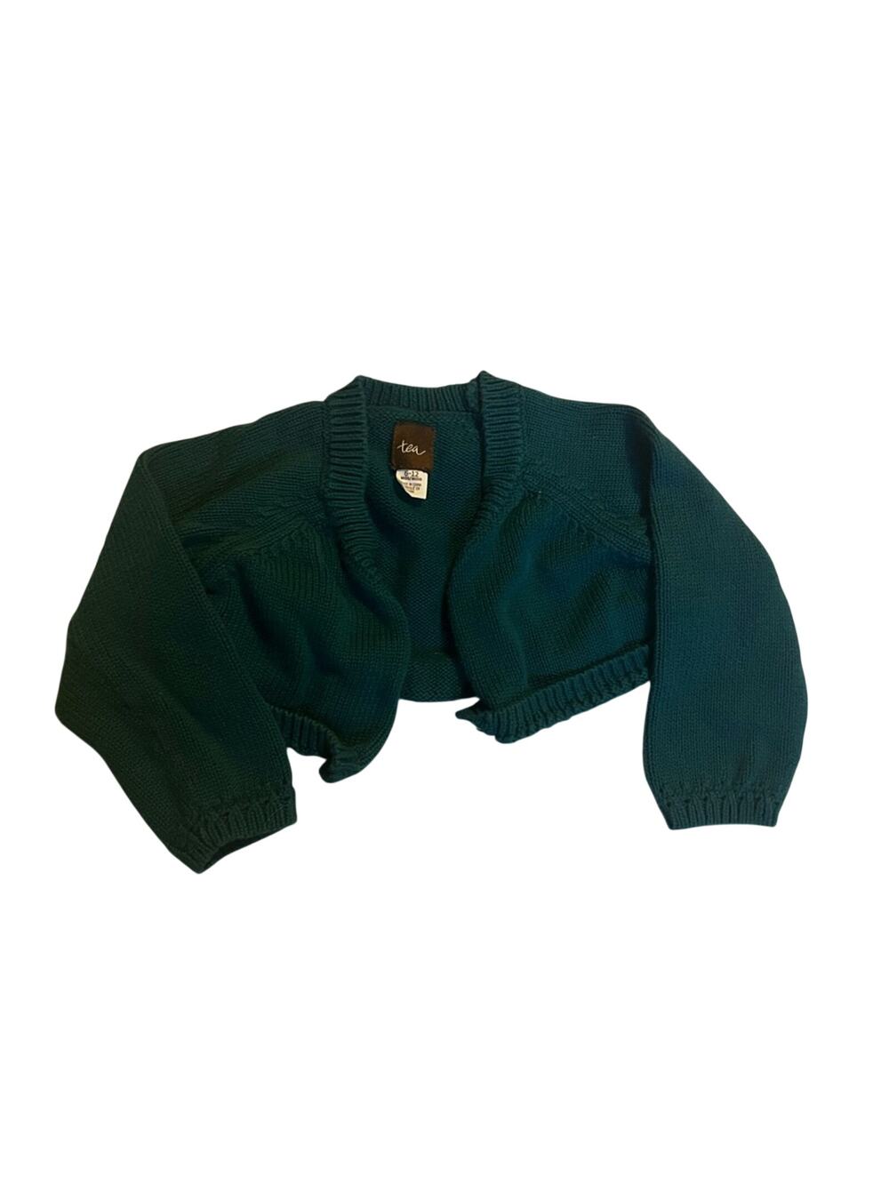 Tea Collection Teal Knit Bolero Cardigan Sweater Baby | 6-12 Months